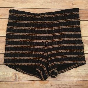 Free people black and brown knit shorts